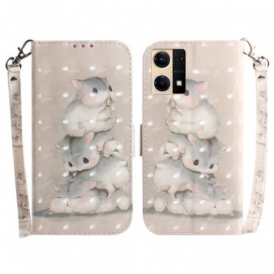 Custodia in pelle Oppo Reno 7 Perizoma Criceti