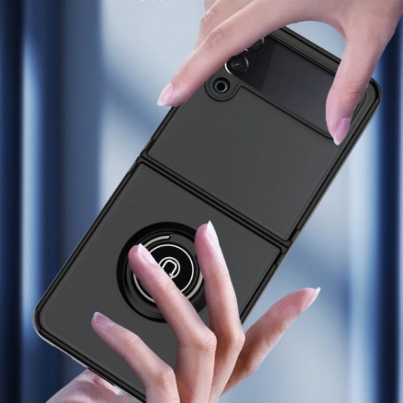 Folio Cover Samsung Galaxy Z Flip 3 5G Custodia in pelle Anello Rotante