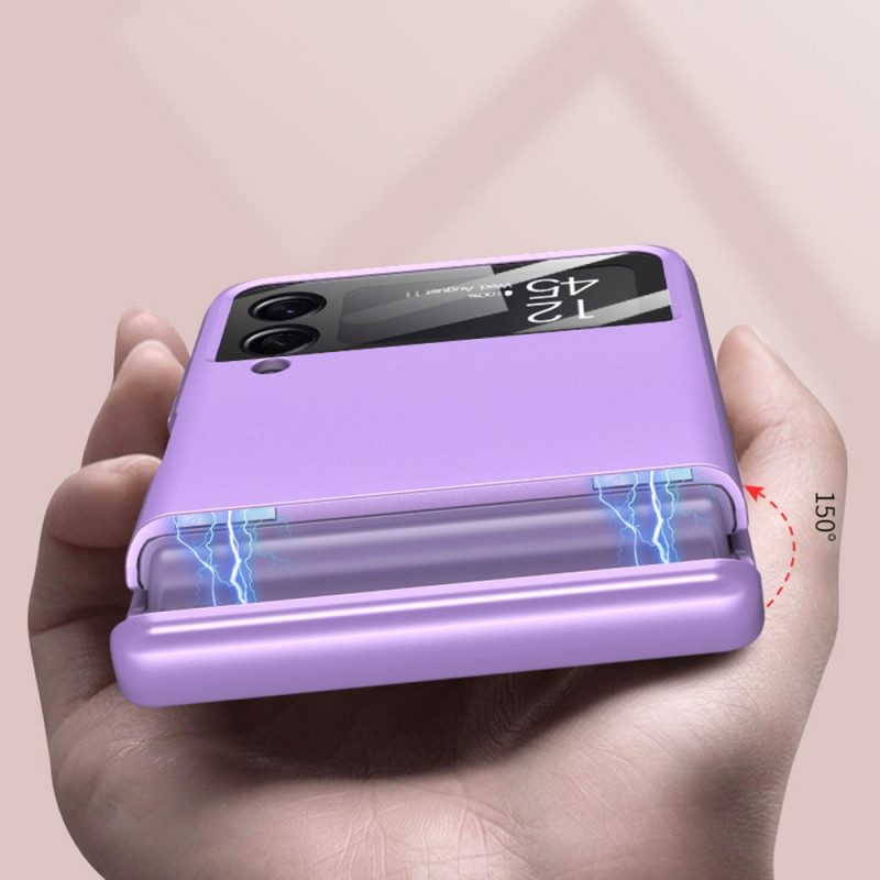Folio Cover Samsung Galaxy Z Flip 3 5G Custodia in pelle Cerniera Magnetica Gkk