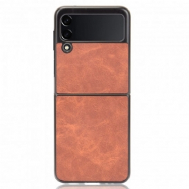 Folio Cover Samsung Galaxy Z Flip 3 5G Custodia in pelle Effetto Pelle
