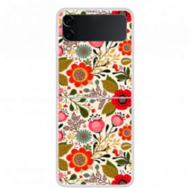 Folio Cover Samsung Galaxy Z Flip 3 5G Custodia in pelle Fioretti