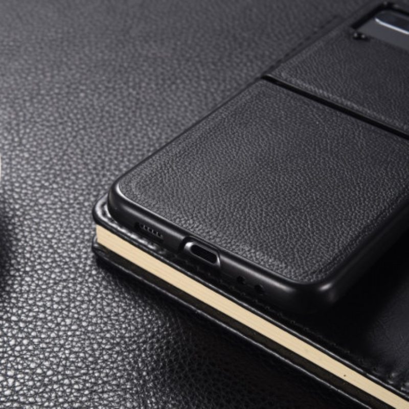 Folio Cover Samsung Galaxy Z Flip 3 5G Custodia in pelle Vera Pelle