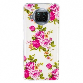 Cover Xiaomi Mi 10T Lite Fiori Liberty Al Neon