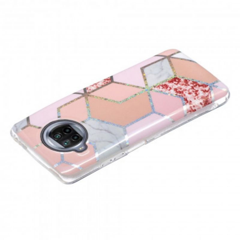 Cover Xiaomi Mi 10T Lite Marmo Con Design Glitterato