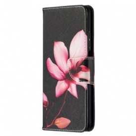 Custodia in pelle Xiaomi Mi 10T Lite Fiore Rosa