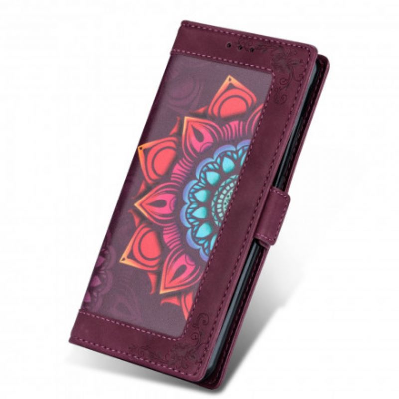 Custodia in pelle Xiaomi Mi 10T Lite Mandala Strappy