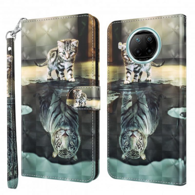 Custodia in pelle Xiaomi Mi 10T Lite Punto Luminoso Ernest La Tigre
