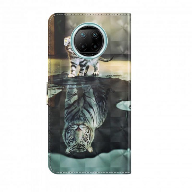 Custodia in pelle Xiaomi Mi 10T Lite Punto Luminoso Ernest La Tigre