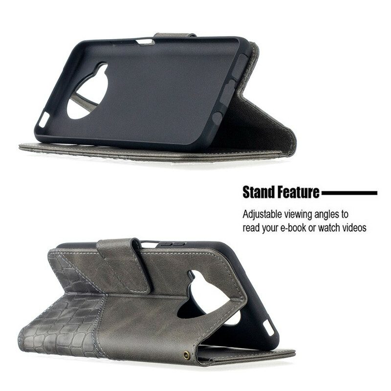 Folio Cover Xiaomi Mi 10T Lite Pelle Di Coccodrillo