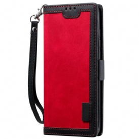 Custodia in pelle Xiaomi Mi 10 / 10 Pro Contorni Rinforzati In Ecopelle Bicolore