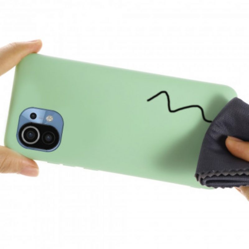 Cover Xiaomi Mi 11 (5G) Silicone Liquido Con Cordino