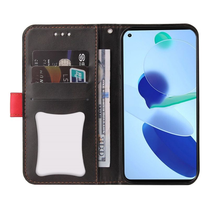 Custodia A Portafoglio Xiaomi Mi 11 (5G) Due Toni