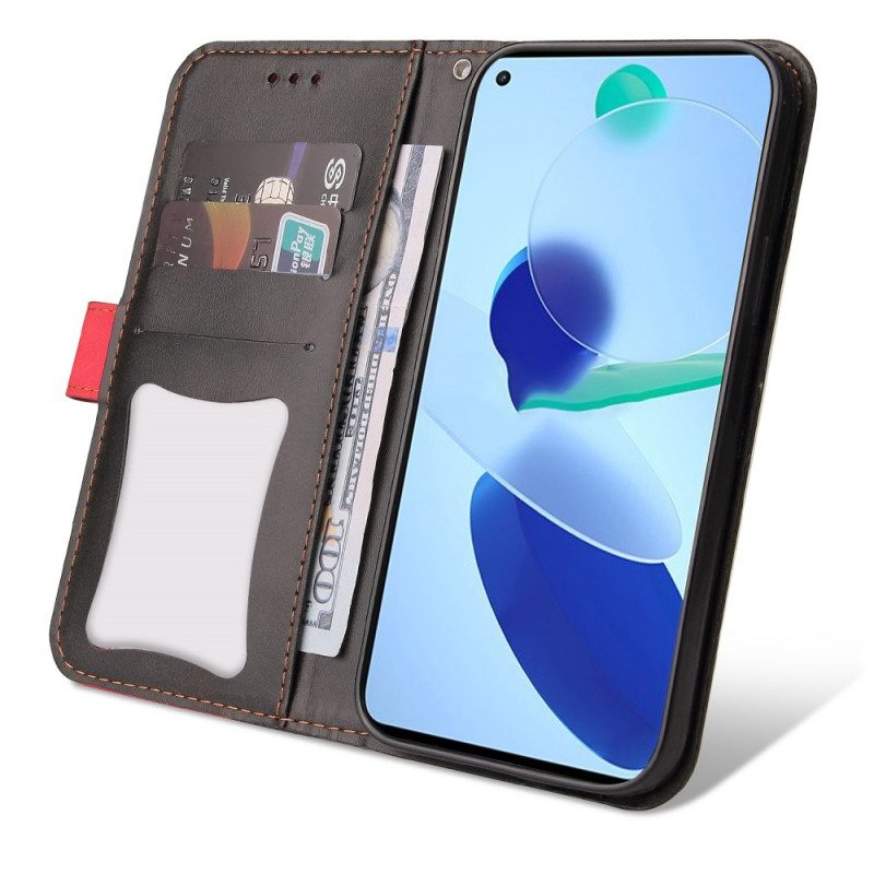 Custodia A Portafoglio Xiaomi Mi 11 (5G) Due Toni