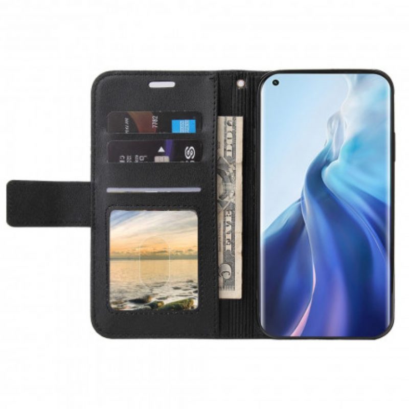 Custodia in pelle Xiaomi Mi 11 (5G) Similpelle Fantasia Metallo Gq.utrobe