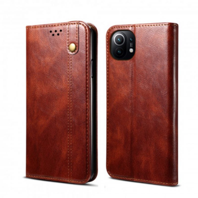 Folio Cover Xiaomi Mi 11 (5G) Custodia in pelle Ecopelle Cerata