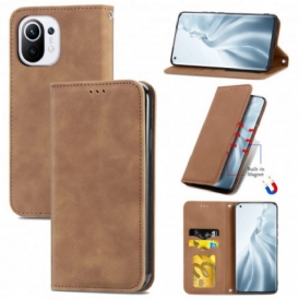 Folio Cover Xiaomi Mi 11 (5G) Custodia in pelle Ecopelle Vintage