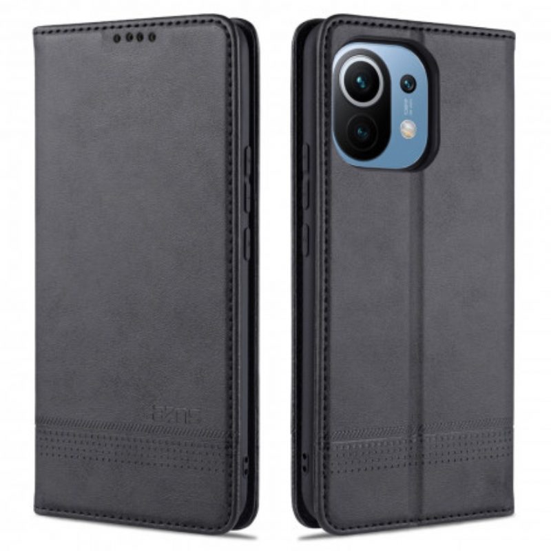 Folio Cover Xiaomi Mi 11 (5G) Custodia in pelle Stile In Pelle Azns