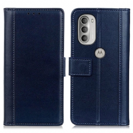Custodia A Portafoglio Moto G51 5G Pelle Crosta Versione Colorata