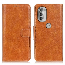 Custodia in pelle Moto G51 5G Chiusura Reversibile Effetto Pelle