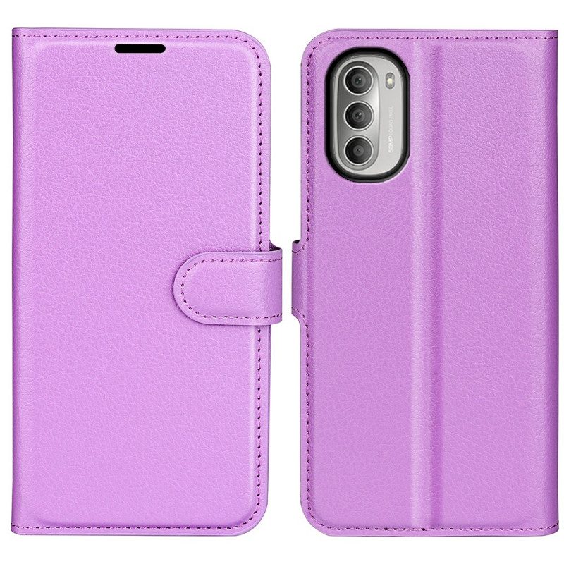 Custodia in pelle Moto G51 5G Classico
