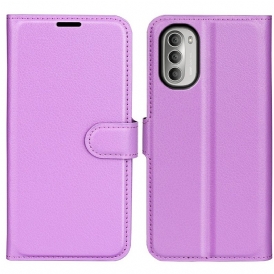Custodia in pelle Moto G51 5G Classico