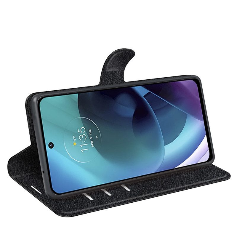 Custodia in pelle Moto G51 5G Classico