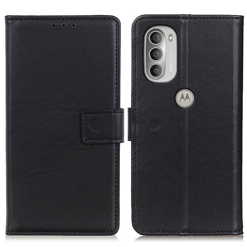 Custodia in pelle Moto G51 5G Ecopelle Tinta Unita