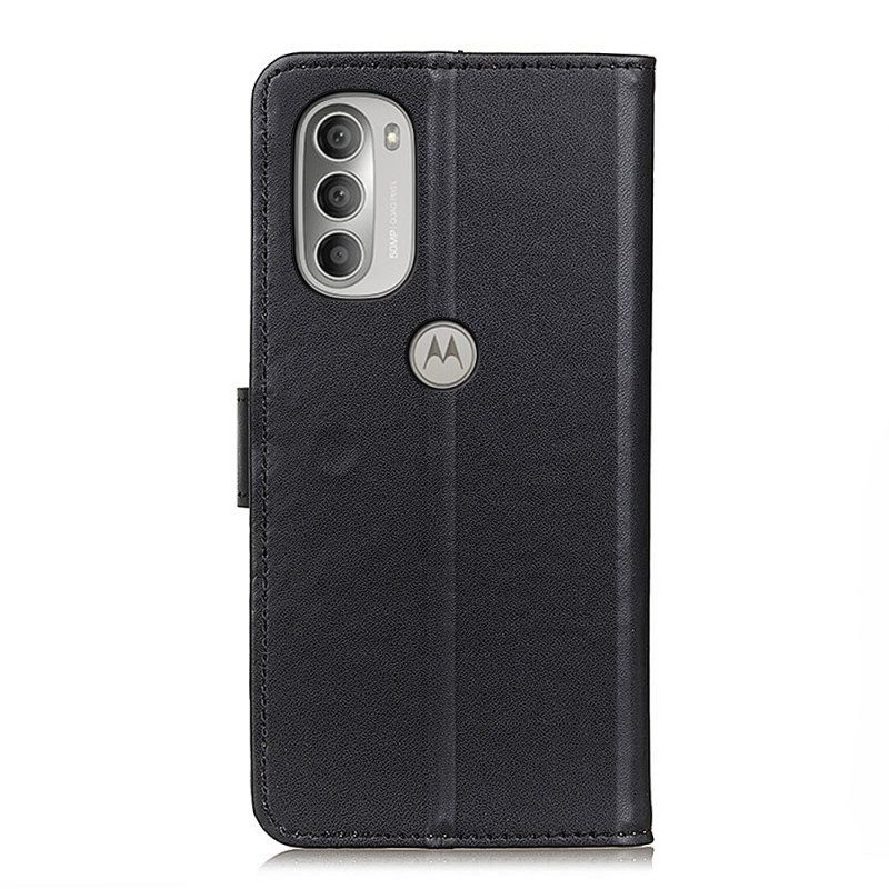 Custodia in pelle Moto G51 5G Ecopelle Tinta Unita