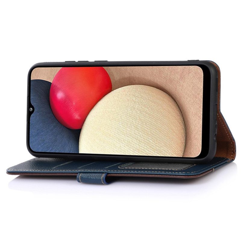 Custodia in pelle Moto G51 5G Lychee Style Rfid Khazneh