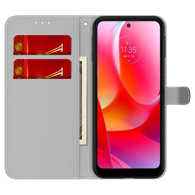 Custodia in pelle Moto G51 5G Modello Astratto