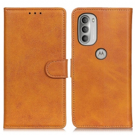 Custodia in pelle Moto G51 5G Retro Effetto Pelle Opaca