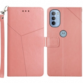 Custodia in pelle Moto G51 5G Stile Pelle Geo Y Design