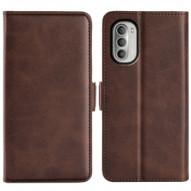 Folio Cover Moto G51 5G Custodia in pelle Doppio Lembo