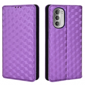 Folio Cover Moto G51 5G Custodia in pelle Effetto Pelle Diamante