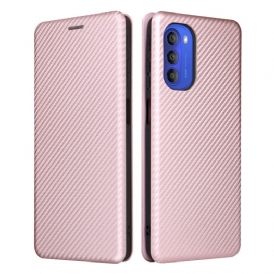 Folio Cover Moto G51 5G Custodia in pelle Silicone Colorato Al Carbonio