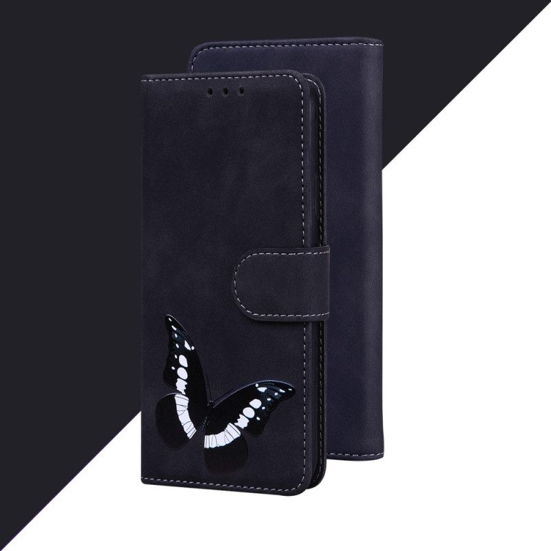 Folio Cover Moto G51 5G Farfalla Dal Tocco Di Pelle