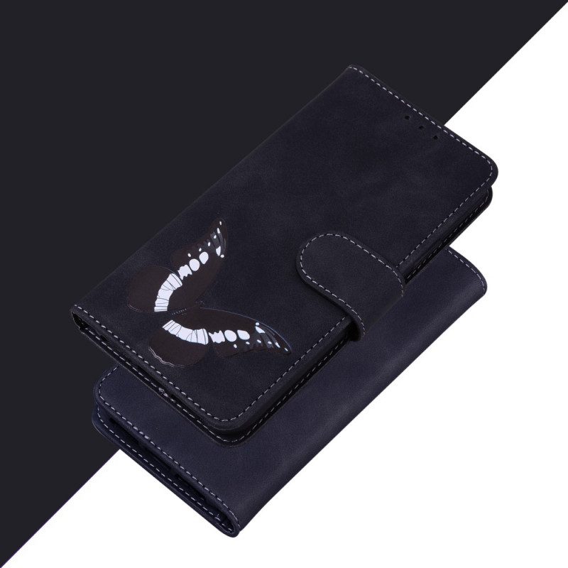 Folio Cover Moto G51 5G Farfalla Dal Tocco Di Pelle