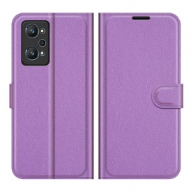 Custodia in pelle Realme GT Neo 3T / Neo 2 Classico Effetto Litchi