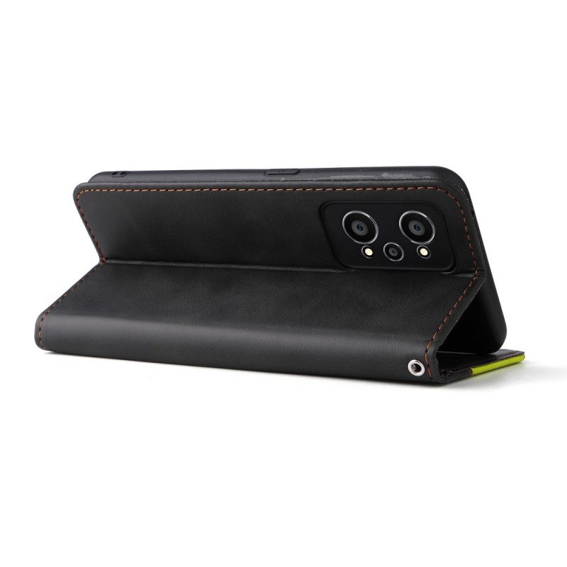 Custodia in pelle Realme GT Neo 3T / Neo 2 Due Toni