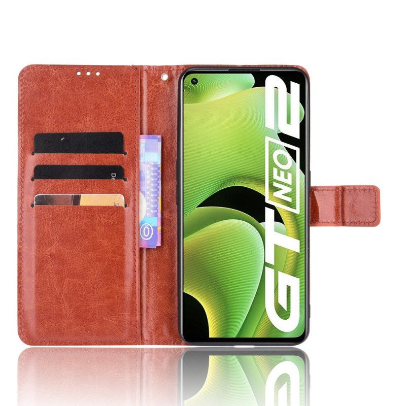 Custodia in pelle Realme GT Neo 3T / Neo 2 Ecopelle Appariscente
