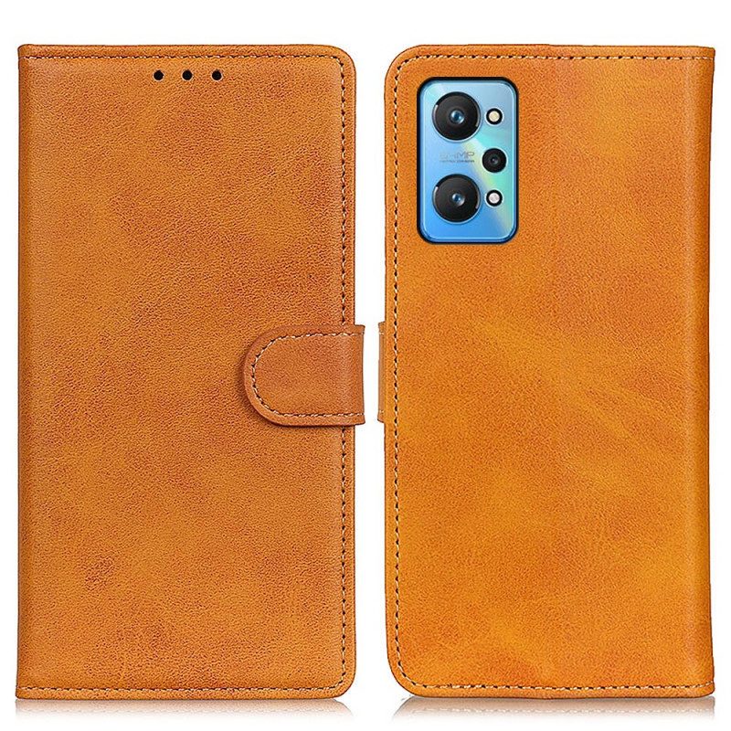 Custodia in pelle Realme GT Neo 3T / Neo 2 Effetto Pelle Retrò Opaca
