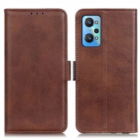 Custodia in pelle Realme GT Neo 3T / Neo 2 Folio Cover Doppio Lembo
