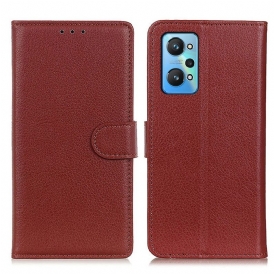 Custodia in pelle Realme GT Neo 3T / Neo 2 Tradizionalmente Litchi