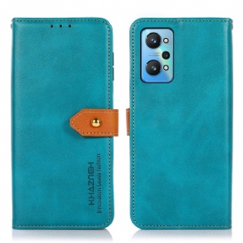 Folio Cover Realme GT Neo 3T / Neo 2 Chiusura Dorata Bicolore Khazneh