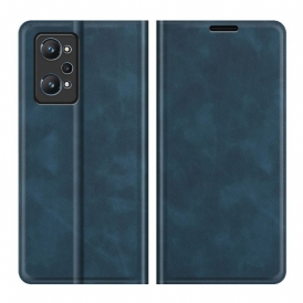 Folio Cover Realme GT Neo 3T / Neo 2 Custodia in pelle Effetto Pelle Morbida Seta