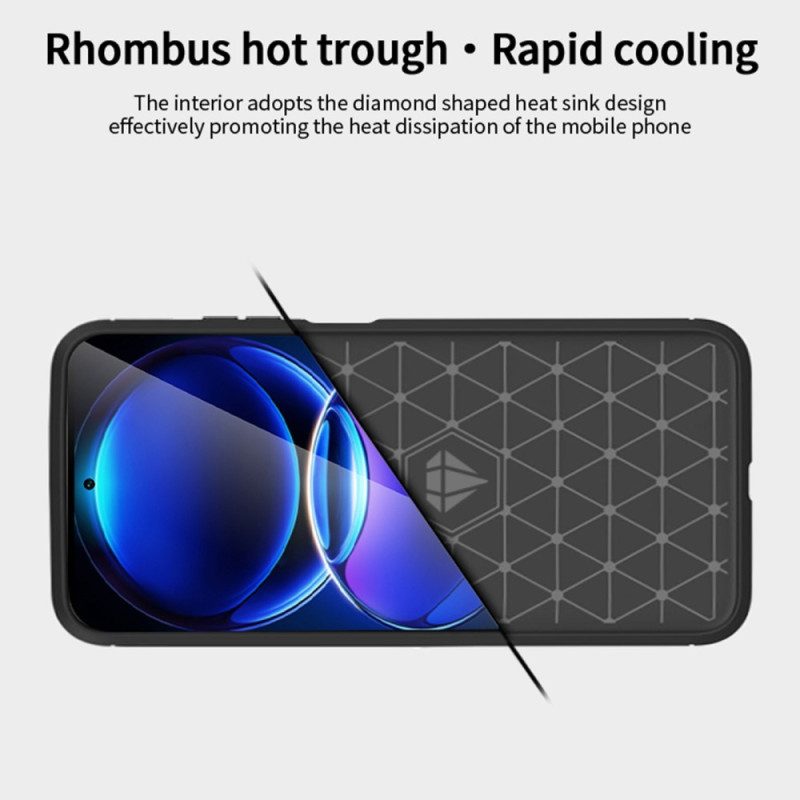 Cover Xiaomi Redmi Note 12 Pro Fibra Di Carbonio Spazzolata Mofi