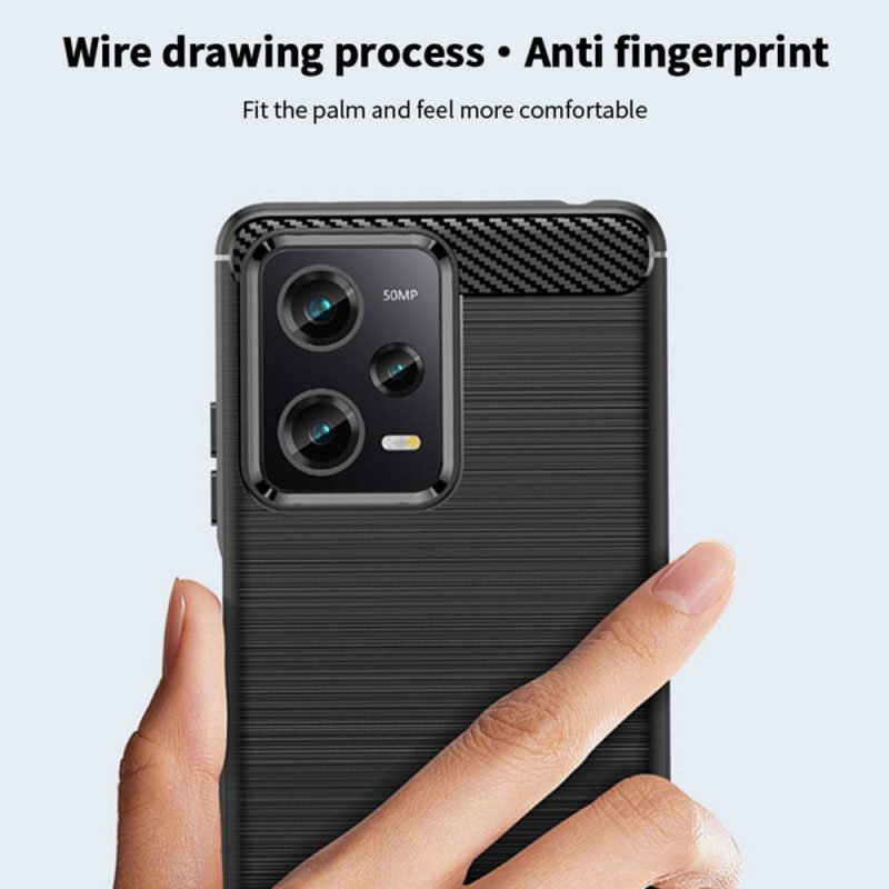 Cover Xiaomi Redmi Note 12 Pro Fibra Di Carbonio Spazzolata Mofi