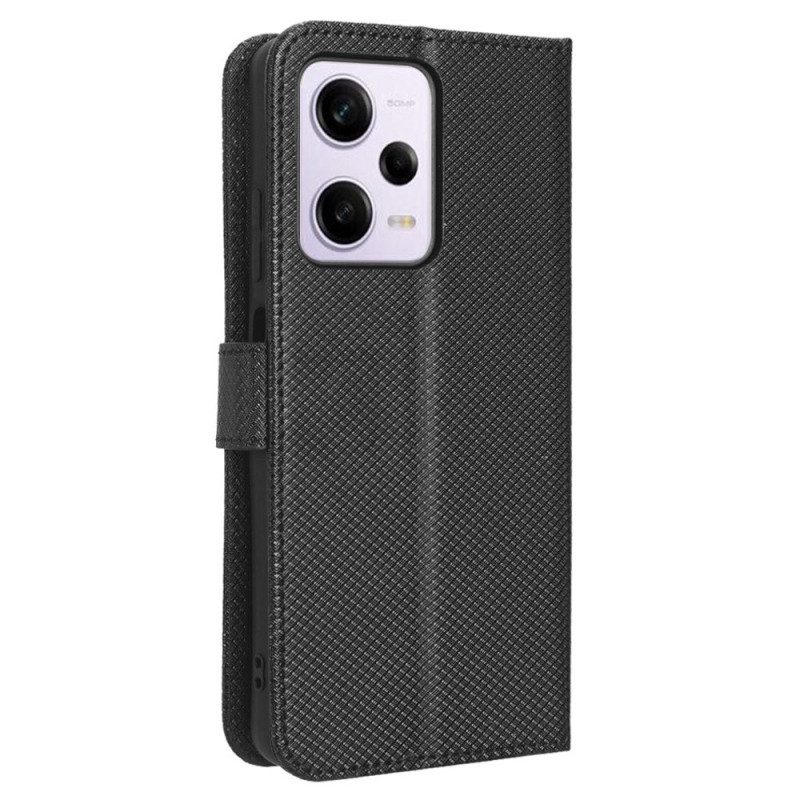 Custodia in pelle Xiaomi Redmi Note 12 Pro Elegante Finta Pelle Con Cinturino