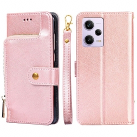 Custodia in pelle Xiaomi Redmi Note 12 Pro Portamonete Con Cerniera