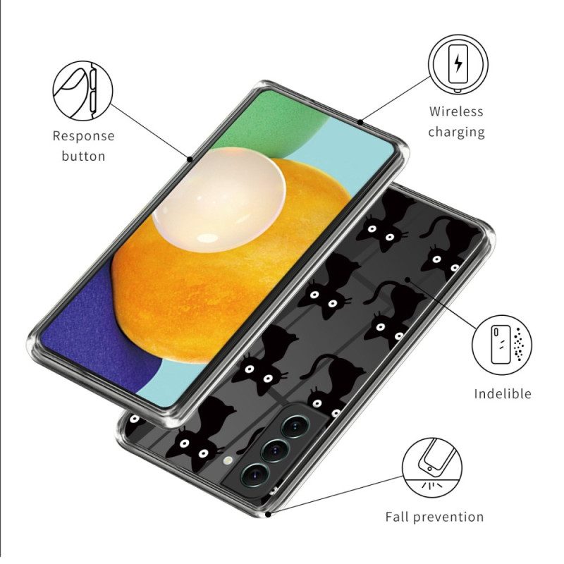 Cover Samsung Galaxy S23 5G Gatti Neri Senza Soluzione Di Continuità